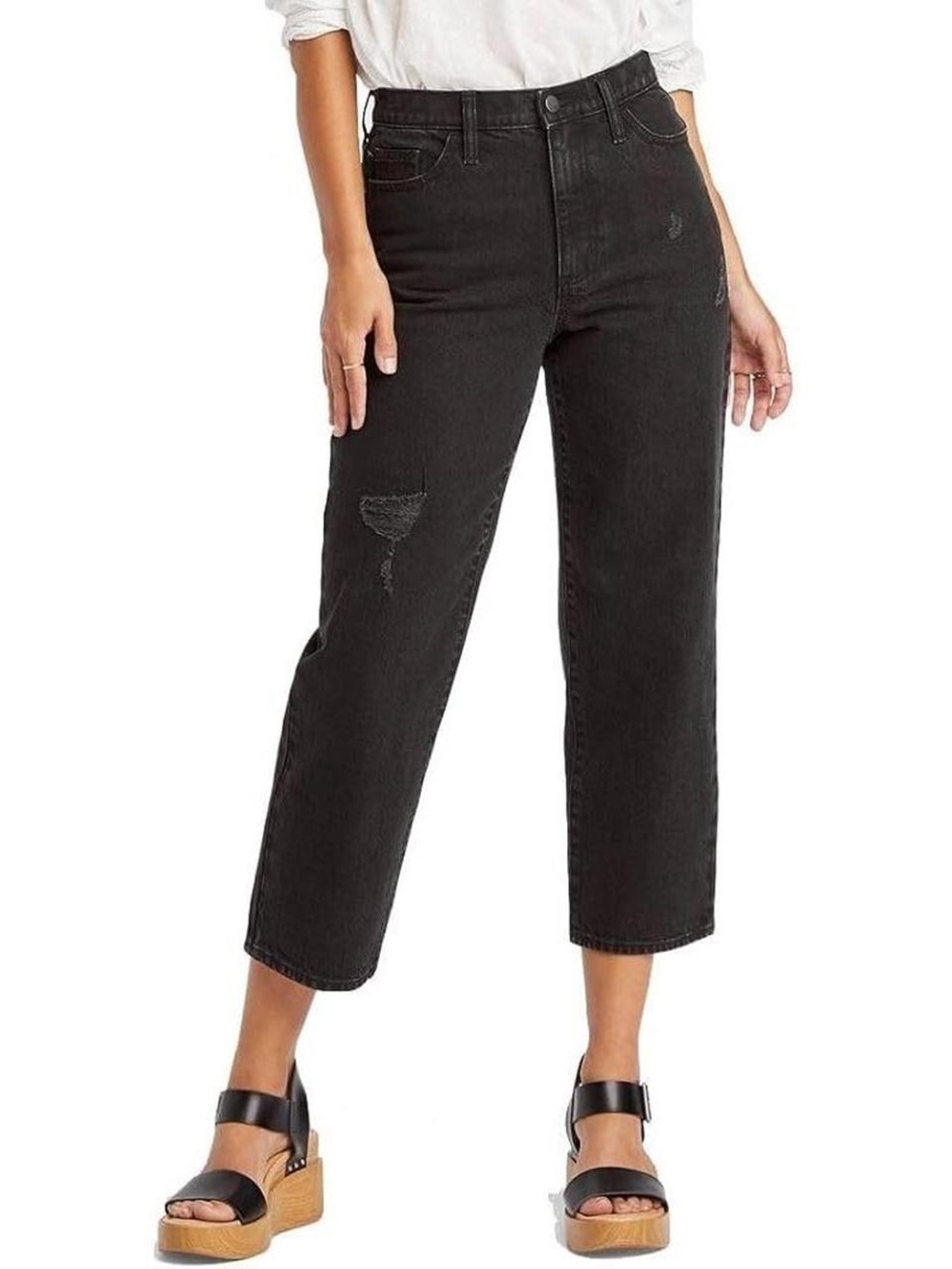 Universal Thread High-Waist vintage straight Cropped Jeans‎ black size 10/30R